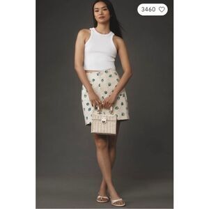 NEW Anthropologie Maeve Colette Seashell High Rise Mini Skirt X-Small & Large